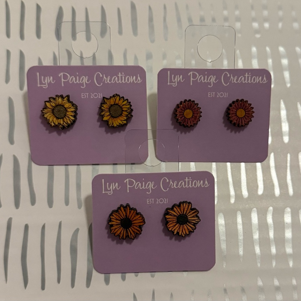 Spring Flower Earrings Set